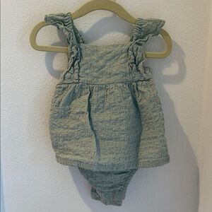 Carter's Green Ruffled Diaper Cover Set